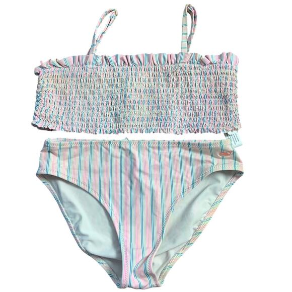 Vineyard Vines Smocked 2pc swimsuit size m - Picture 1 of 3
